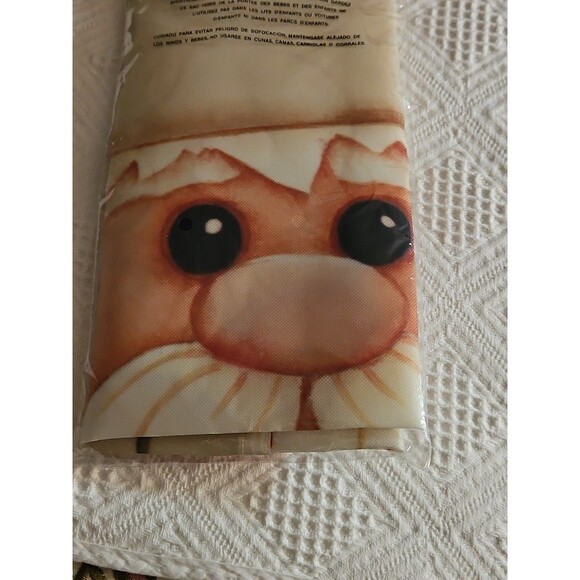 Impressions Hand Painted Flag 28"x40 MERRY CHRISTMAS SANTA Jan Shade Beach VTG - Picture 5 of 5